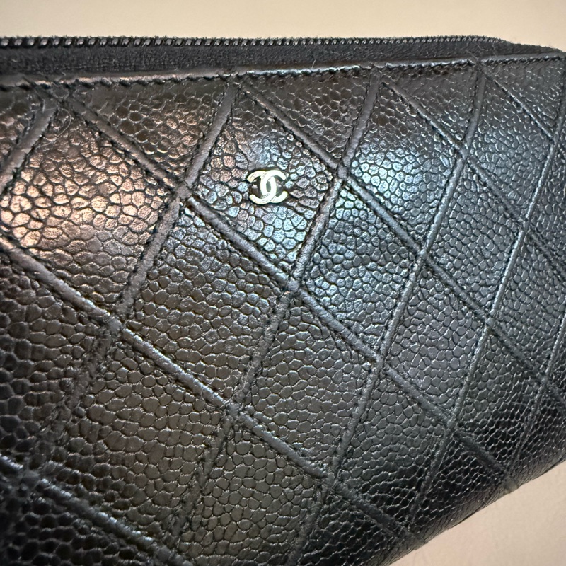 🌸（限時特價🉐）【CHANEL 經典Caviar 荔枝皮菱格紋拉鍊長夾】-9