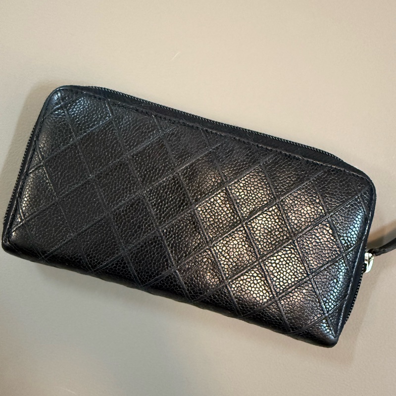 🌸（限時特價🉐）【CHANEL 經典Caviar 荔枝皮菱格紋拉鍊長夾】-10