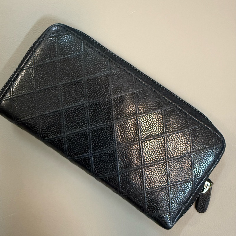 🌸（限時特價🉐）【CHANEL 經典Caviar 荔枝皮菱格紋拉鍊長夾】-12