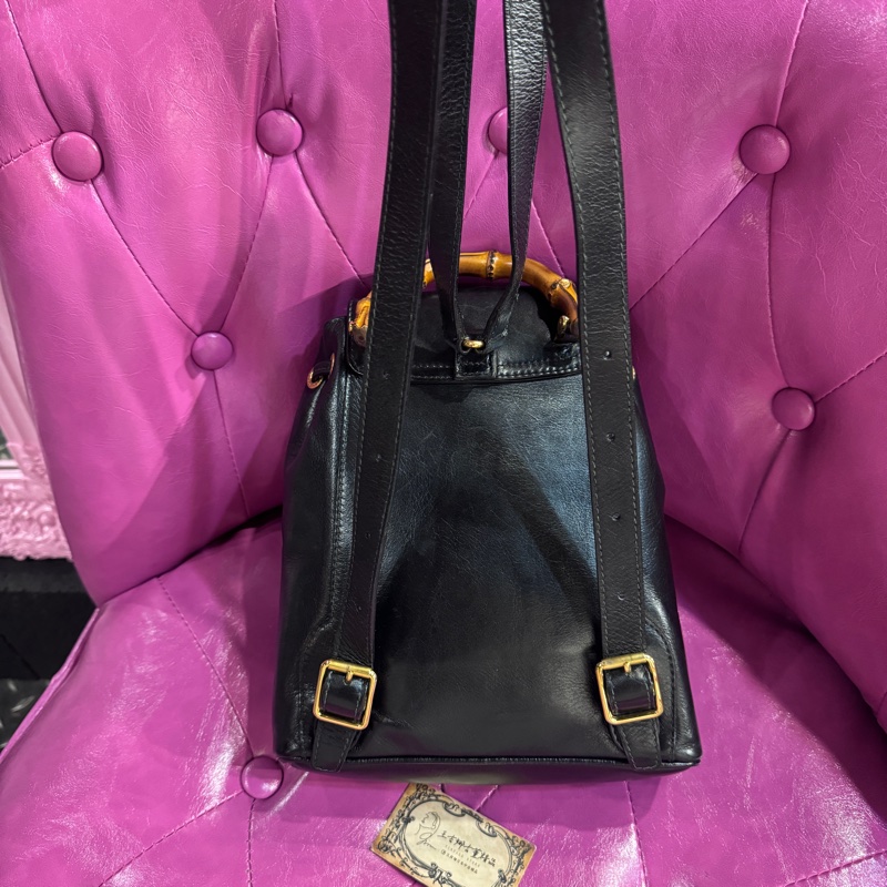 Gucci 竹節後背包/牛皮/王吉娜古董精品-4