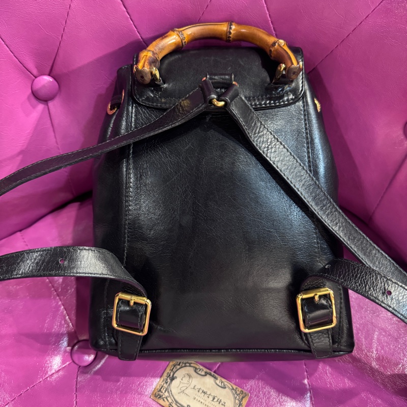 Gucci 竹節後背包/牛皮/王吉娜古董精品-5