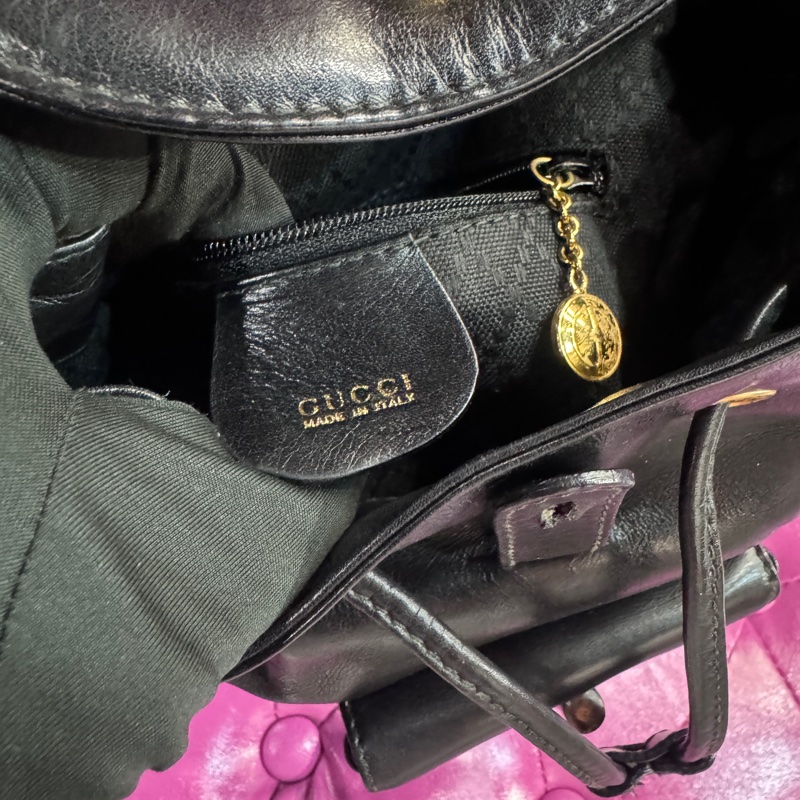 Gucci 竹節後背包/牛皮/王吉娜古董精品-9