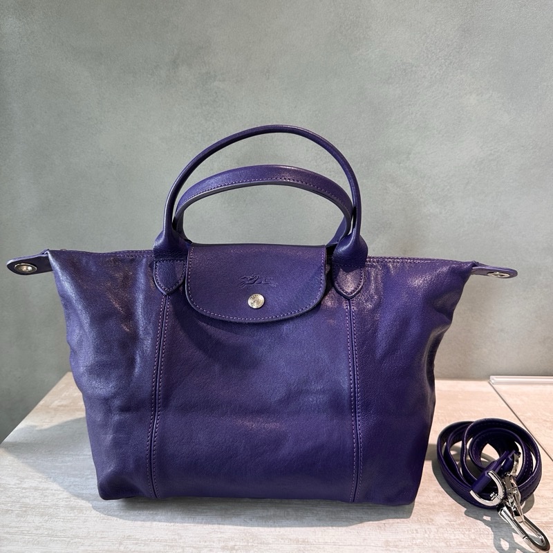 Longchamp LE PLIAGE XTRA 手提包 S 小號 皮革 紫色-0