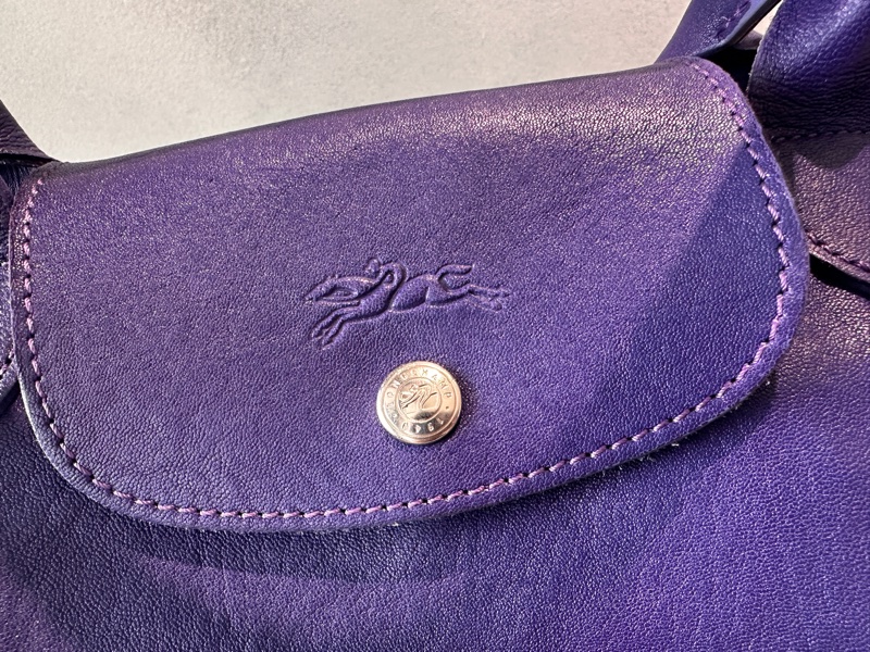 Longchamp LE PLIAGE XTRA 手提包 S 小號 皮革 紫色-2