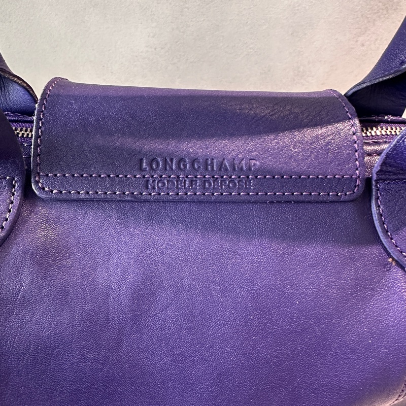 Longchamp LE PLIAGE XTRA 手提包 S 小號 皮革 紫色-5