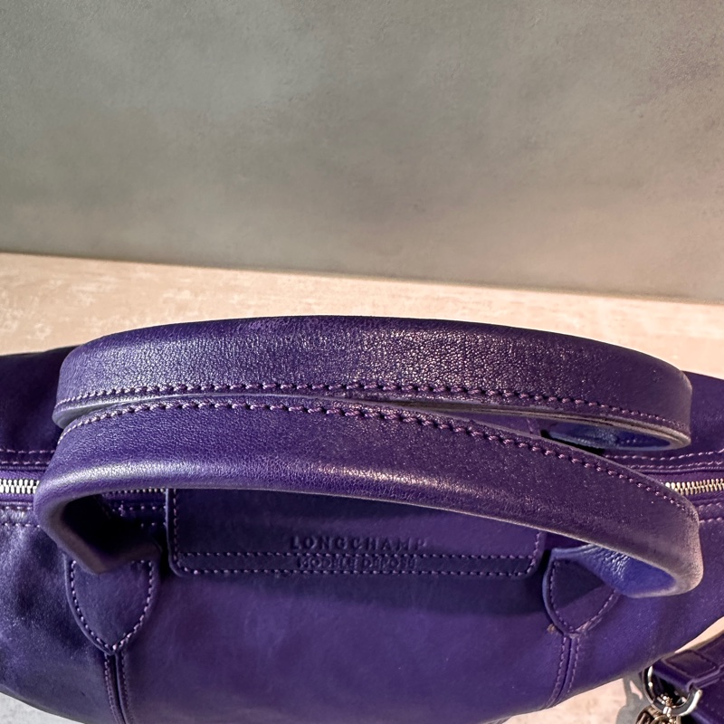 Longchamp LE PLIAGE XTRA 手提包 S 小號 皮革 紫色-19