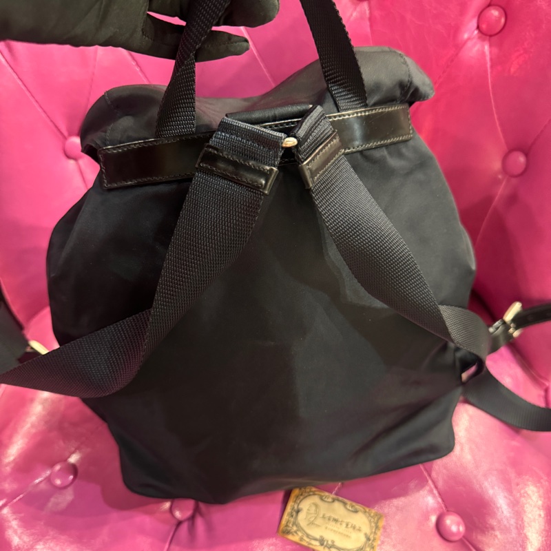 Prada深藍色後背包/王吉娜古董精品-5