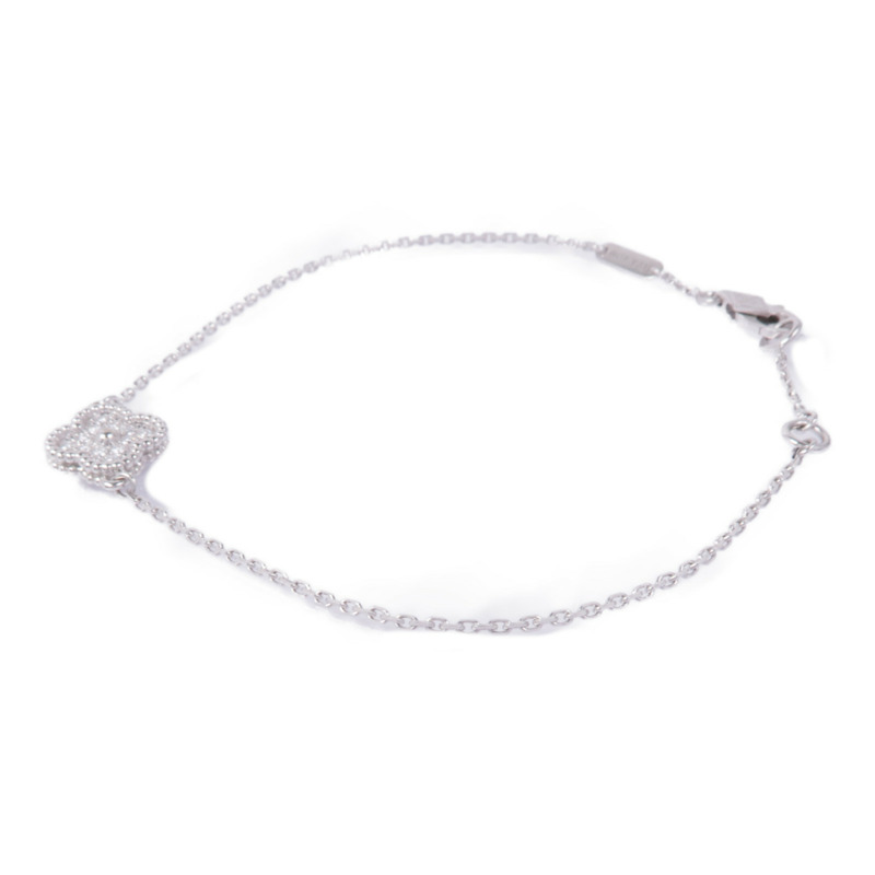 Van Cleef & Arpels 18K白金Sweet Alhambra Bracelet鑽石手鏈-2