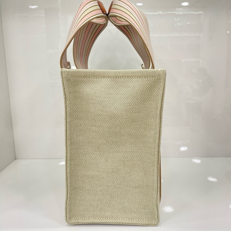 Loro piana LP 灰藍拼色帆布托特包 有肩帶可手提可肩背 做通勤媽咪包都適用 閒置成色-4