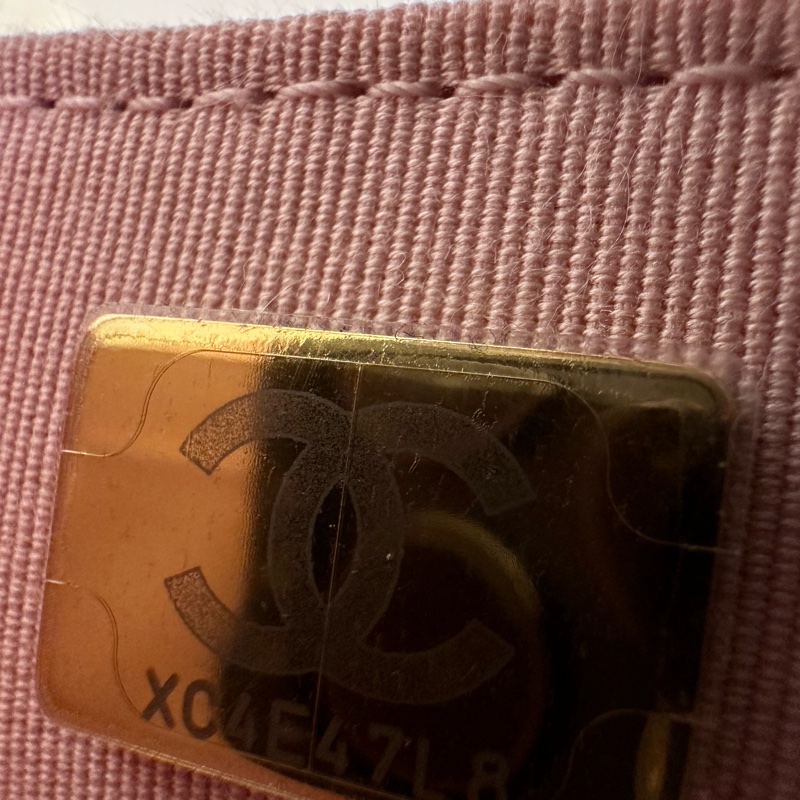 全新CHANEL 24C手柄鏈條包 珠光粉色 專櫃帶票 芯片款元寶包-10