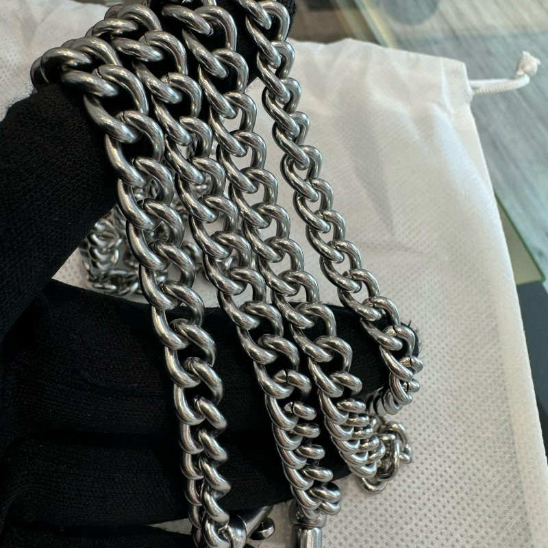 *SHIHNA名牌精品*Coach 黑色鱷魚紋鍊條小款斜背包-7