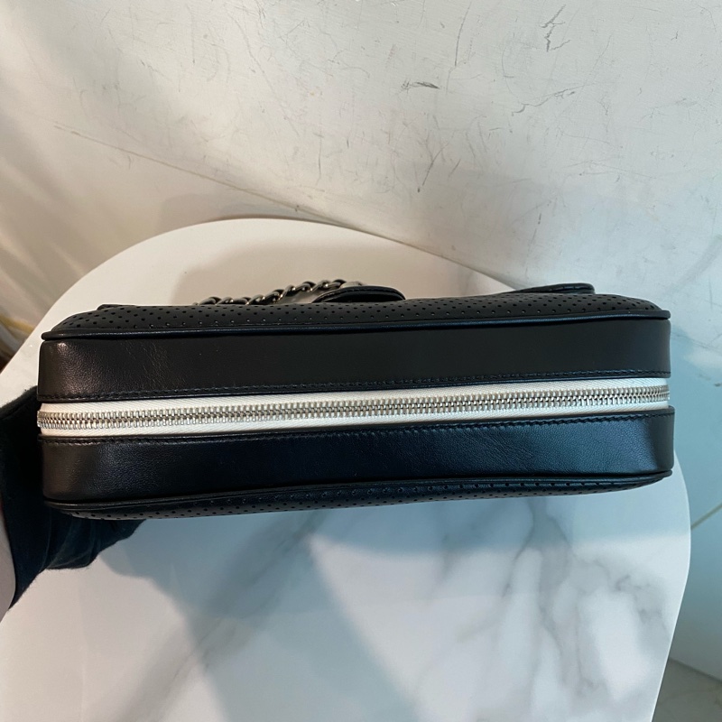Chanel 黑銀冰格法棍包 cf-6