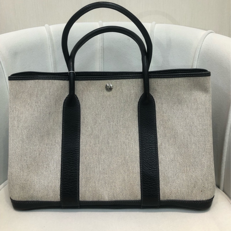 Hermes GP36 黑白布拼皮 XB596-0