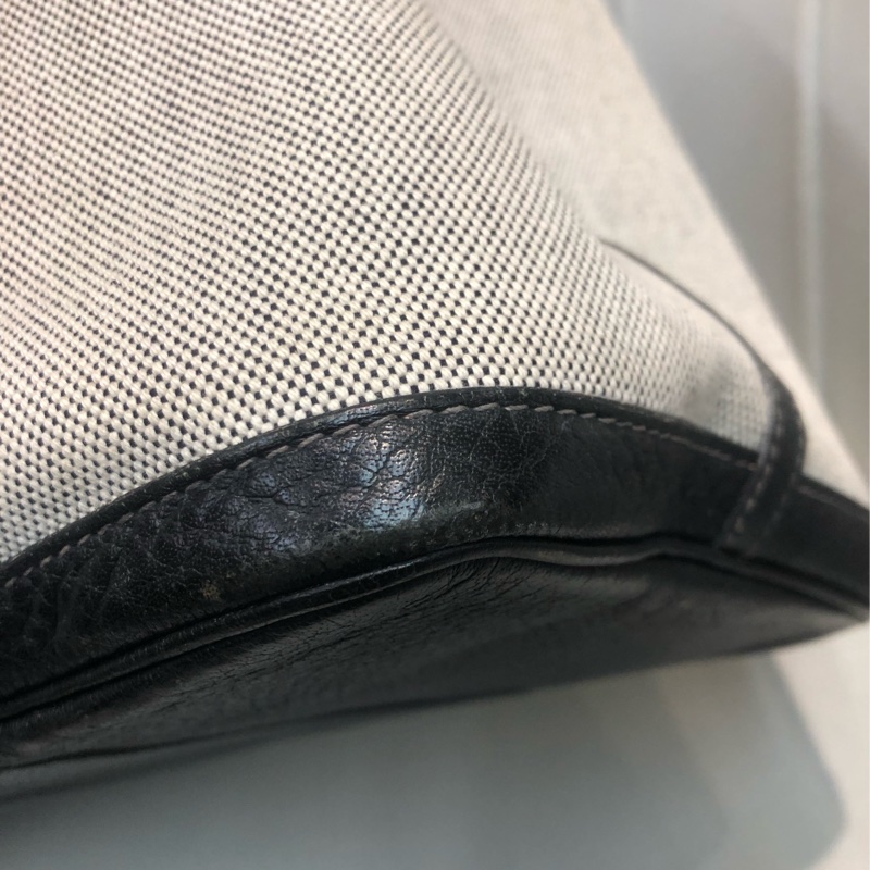 Hermes GP36 黑白布拼皮 XB596-8