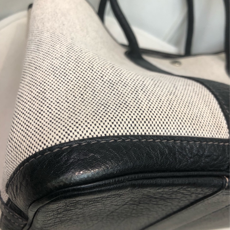 Hermes GP36 黑白布拼皮 XB596-9