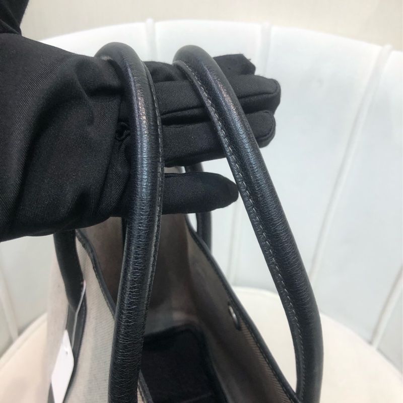 Hermes GP36 黑白布拼皮 XB596-13