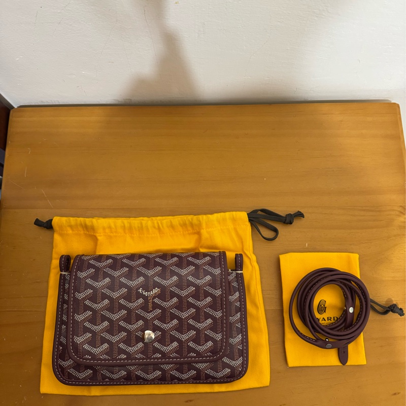 全新 Goyard plumet 信封包 勃艮第紅-0