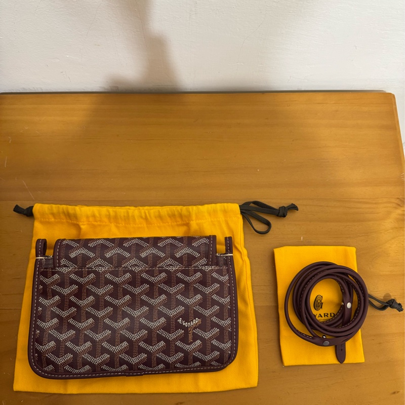 全新 Goyard plumet 信封包 勃艮第紅-1