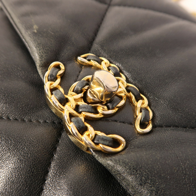 CHANEL 羊皮皮革C19 Medium手挽肩背兩用袋-8