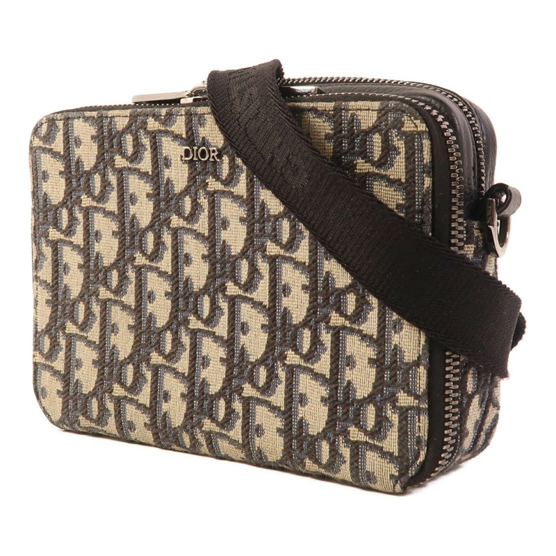 Dior 塗層帆布Zipped Pouch With Strap銀扣肩背袋-2