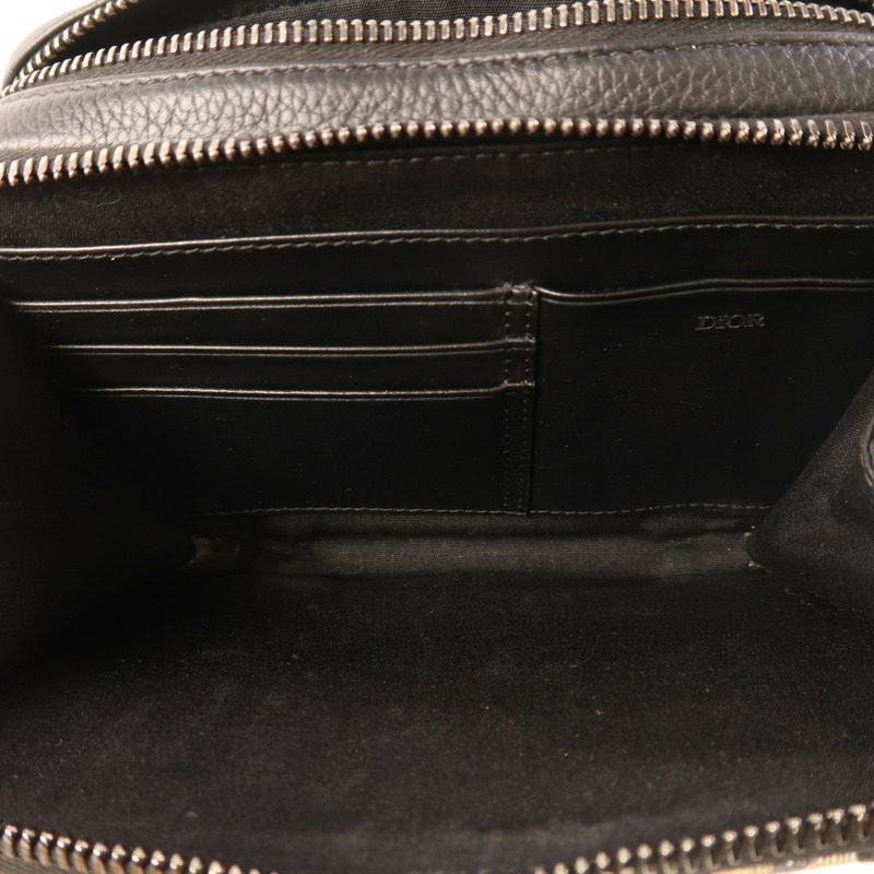 Dior 塗層帆布Zipped Pouch With Strap銀扣肩背袋-5