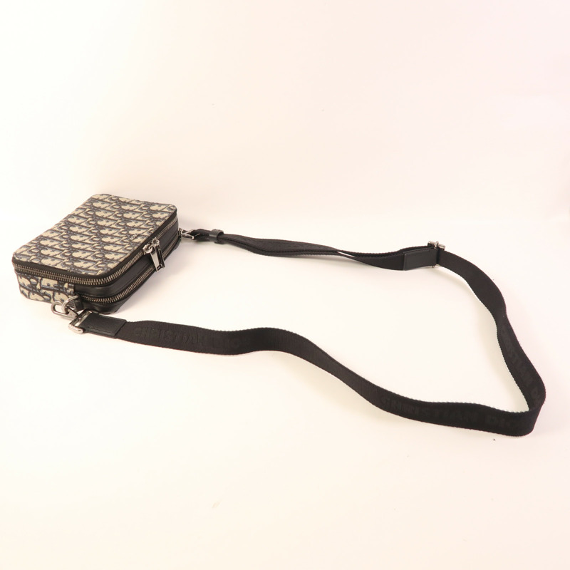 Dior 塗層帆布Zipped Pouch With Strap銀扣肩背袋-8