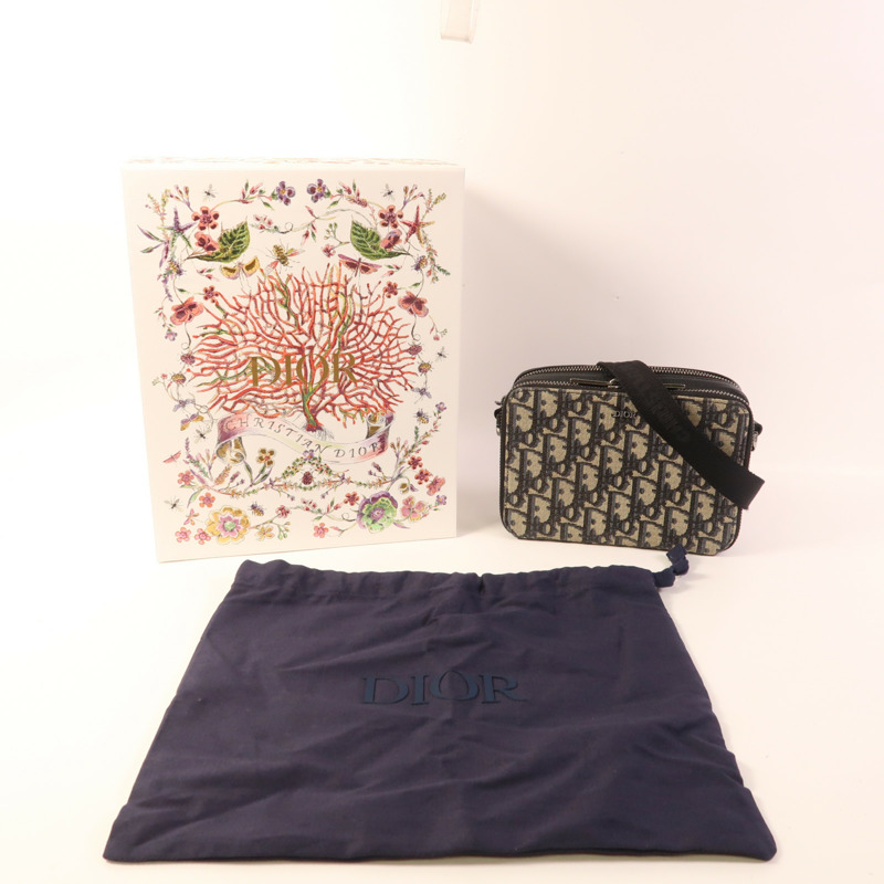 Dior 塗層帆布Zipped Pouch With Strap銀扣肩背袋-9