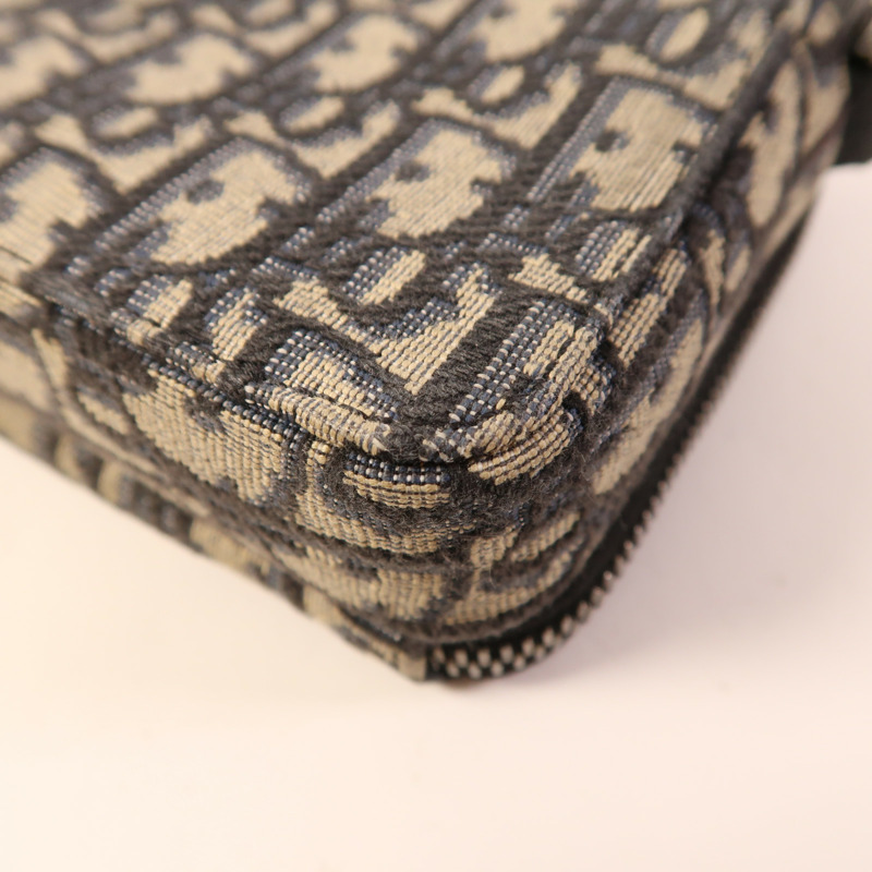 Dior 塗層帆布Zipped Pouch With Strap銀扣肩背袋-12