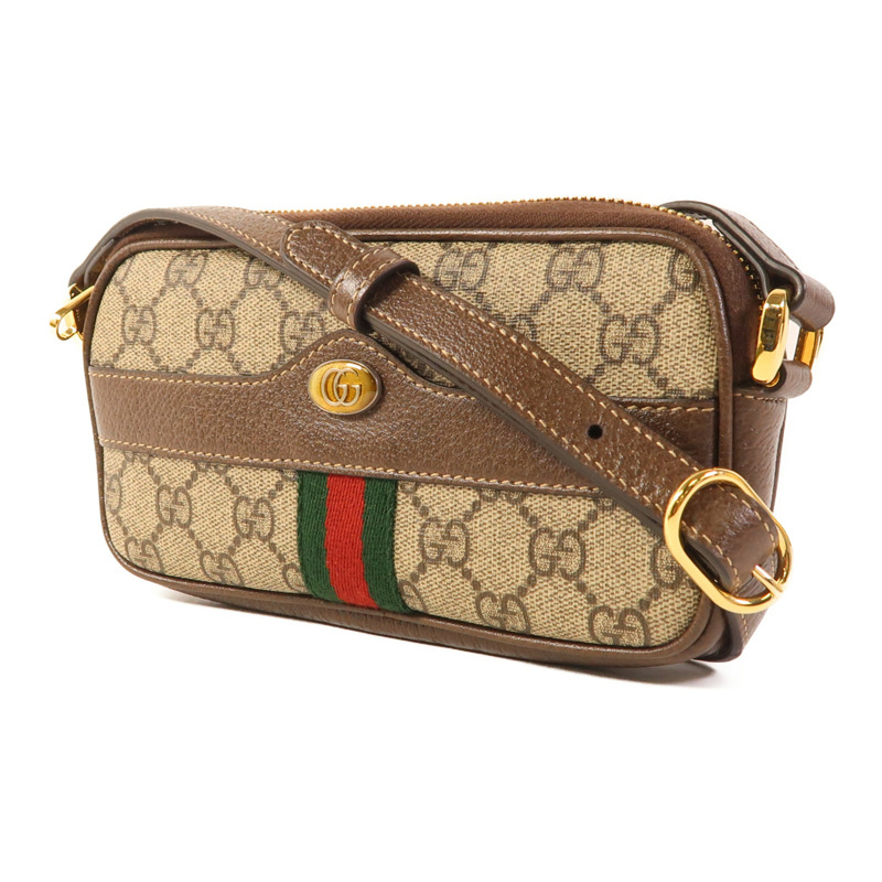 GUCCI 塗層帆布Shoulder Bag金扣肩背袋-2