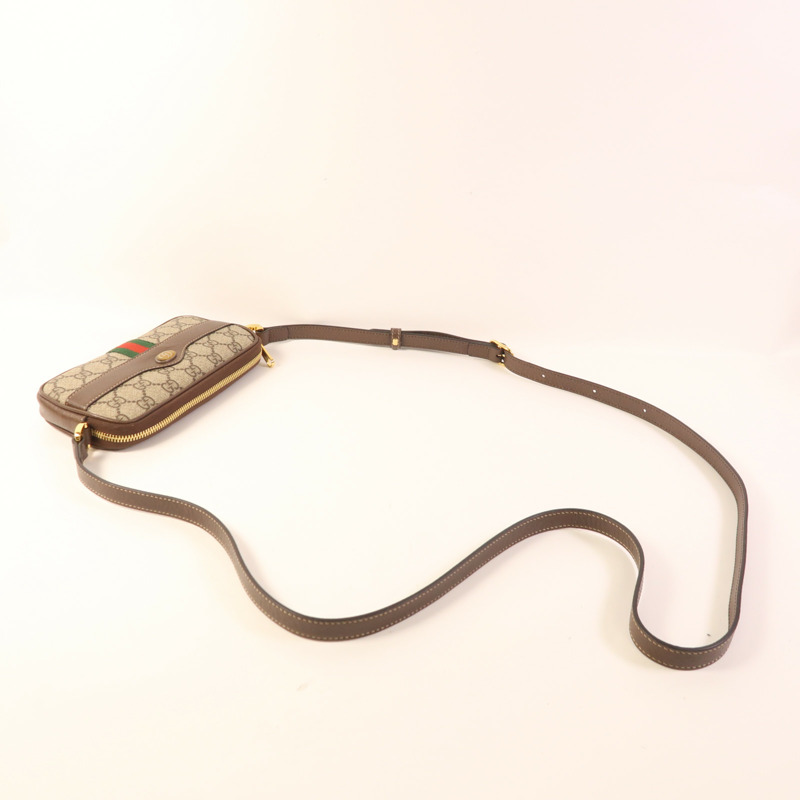 GUCCI 塗層帆布Shoulder Bag金扣肩背袋-7