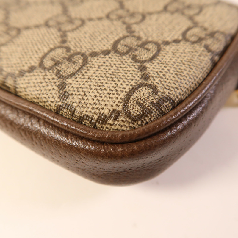 GUCCI 塗層帆布Shoulder Bag金扣肩背袋-12
