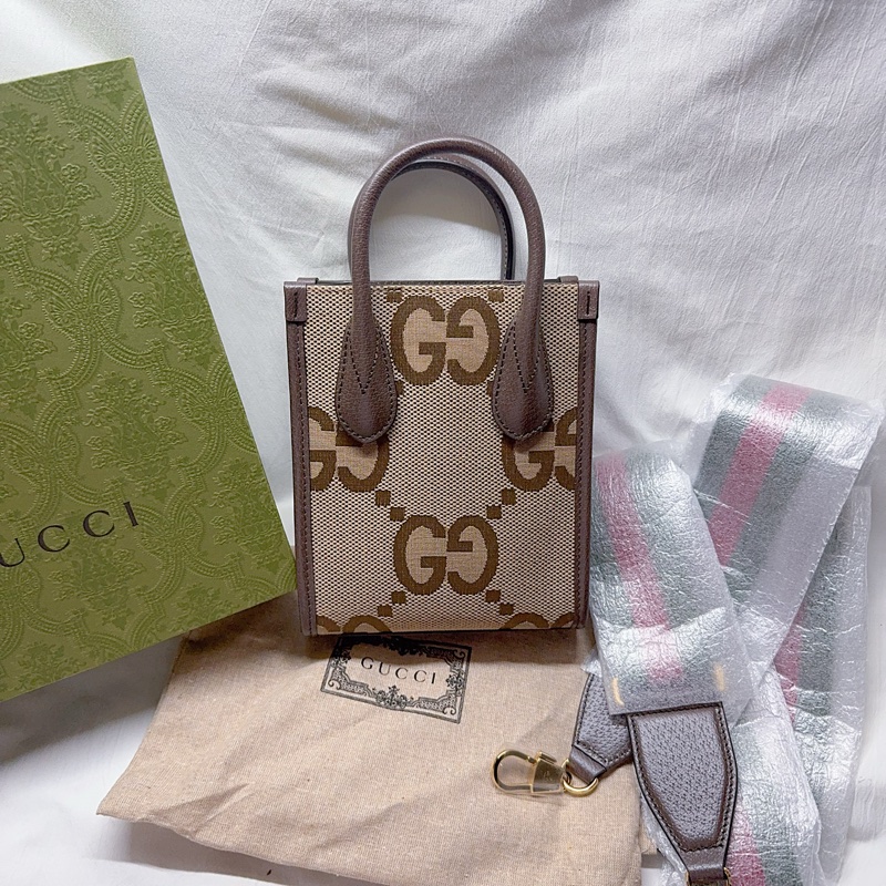 全新Gucci老花JUMBO GG肩背手提琴譜包 gucci包 gucci斜背 gucci托特包 Gucci琴譜包-5