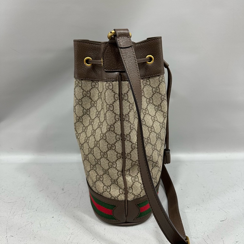 Gucci 540457 老花pvc拼牛皮水桶包 ophidia gg bucket bag-4