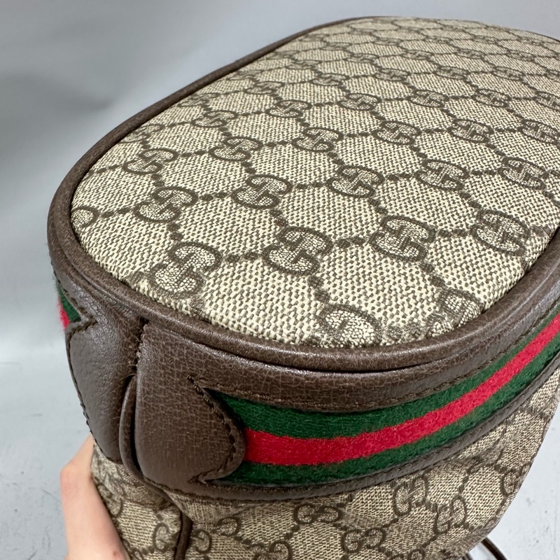 Gucci 540457 老花pvc拼牛皮水桶包 ophidia gg bucket bag-8