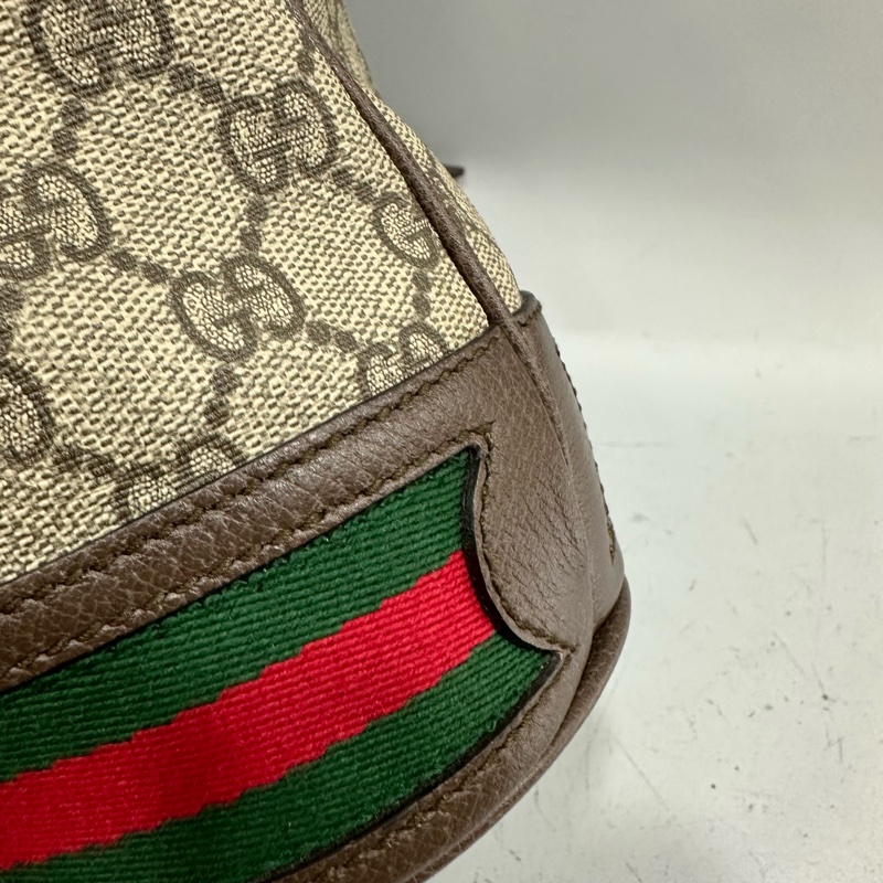 Gucci 540457 老花pvc拼牛皮水桶包 ophidia gg bucket bag-11