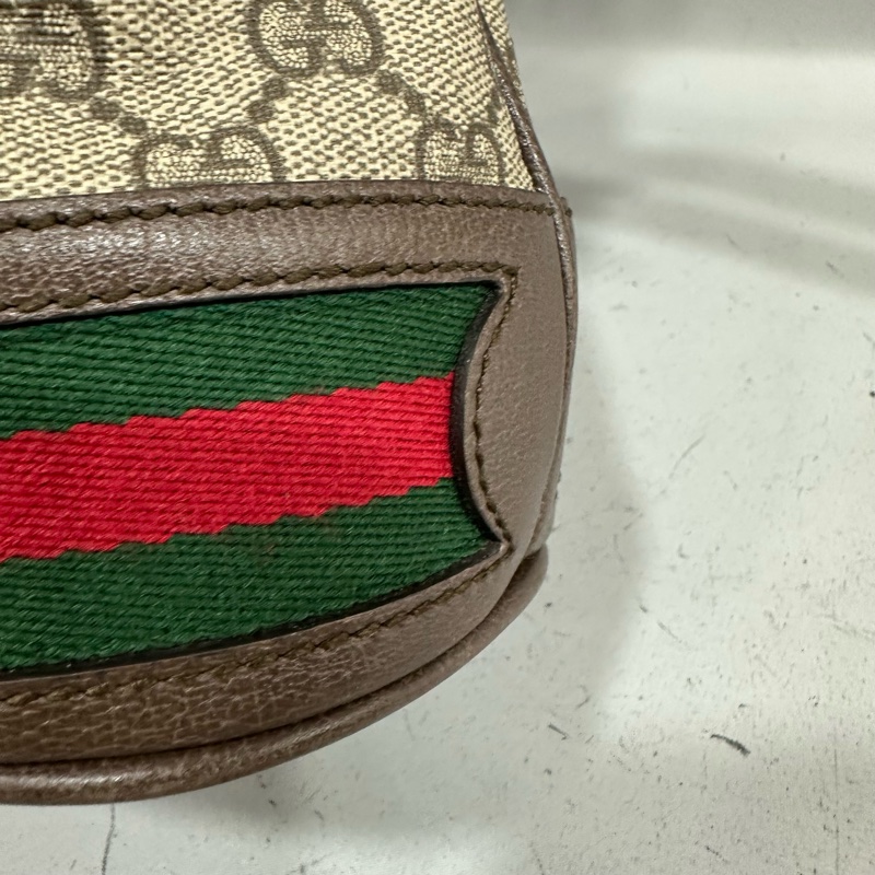 Gucci 540457 老花pvc拼牛皮水桶包 ophidia gg bucket bag-12