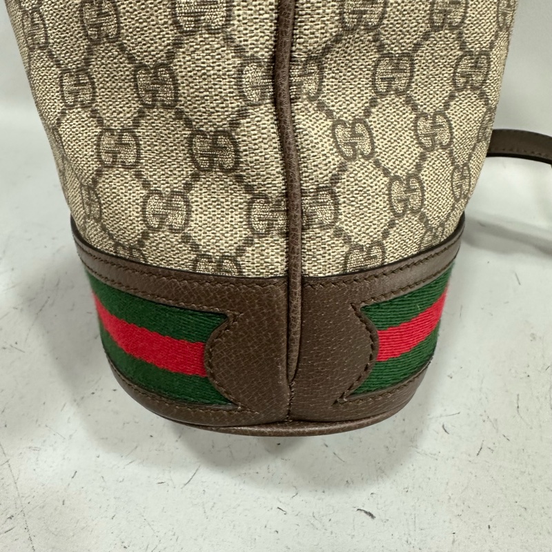 Gucci 540457 老花pvc拼牛皮水桶包 ophidia gg bucket bag-14