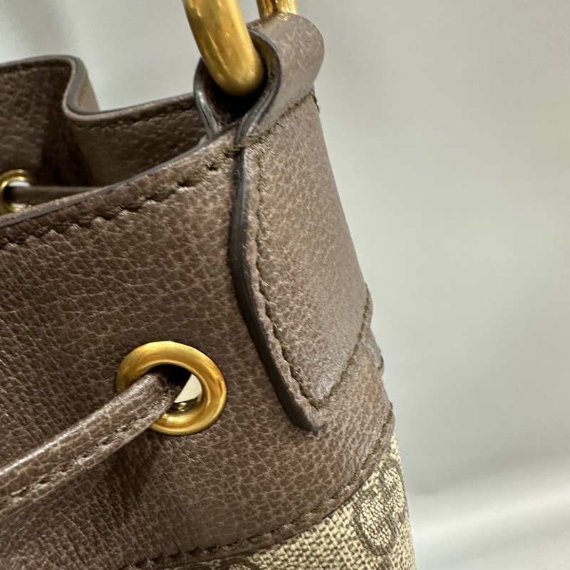 Gucci 540457 老花pvc拼牛皮水桶包 ophidia gg bucket bag-16