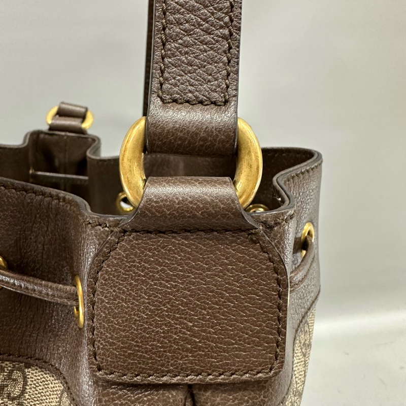 Gucci 540457 老花pvc拼牛皮水桶包 ophidia gg bucket bag-20
