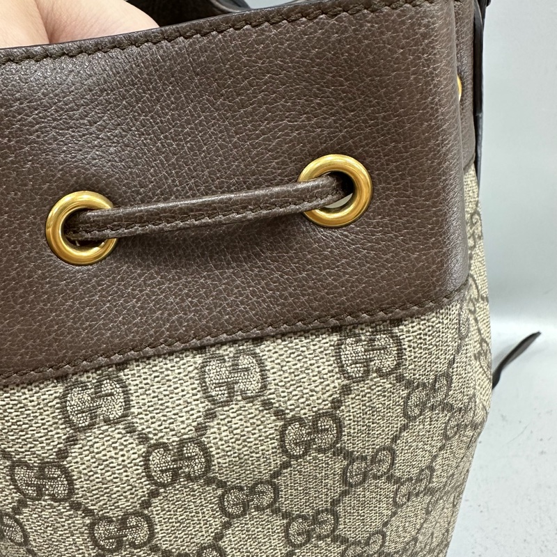 Gucci 540457 老花pvc拼牛皮水桶包 ophidia gg bucket bag-22