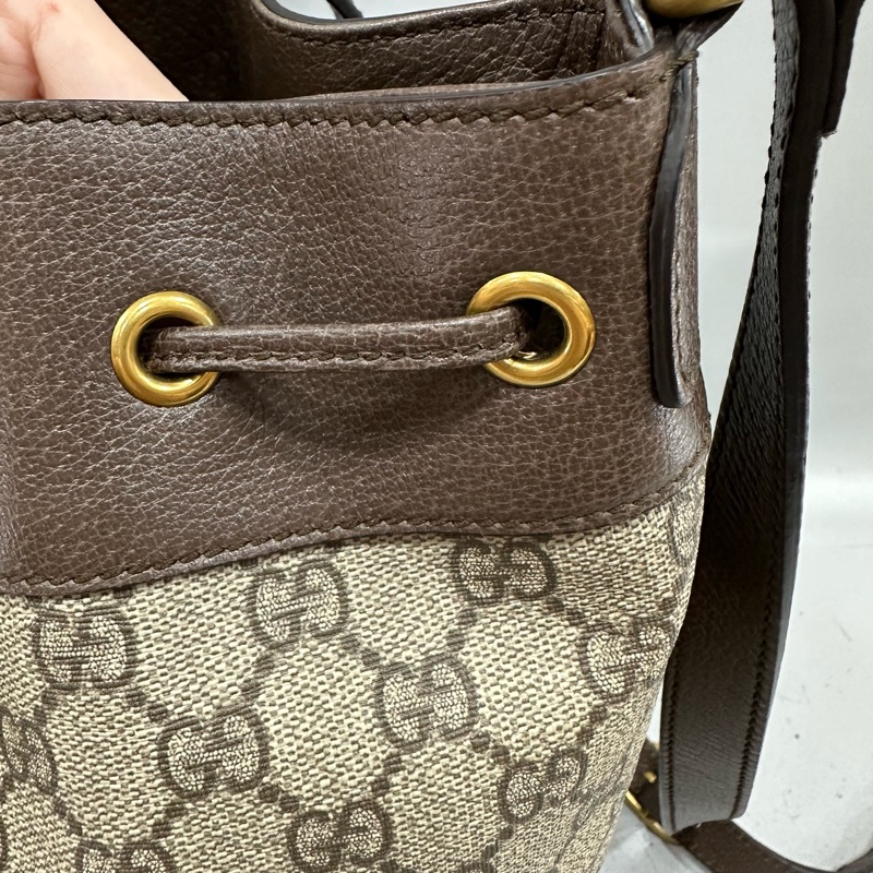 Gucci 540457 老花pvc拼牛皮水桶包 ophidia gg bucket bag-23