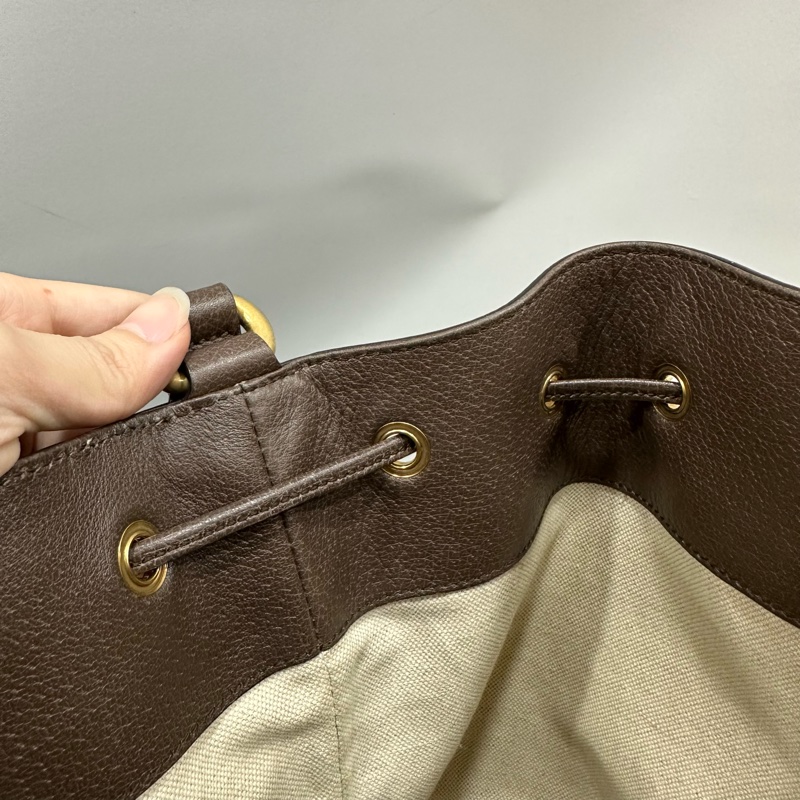 Gucci 540457 老花pvc拼牛皮水桶包 ophidia gg bucket bag-33