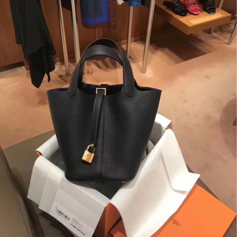 大全配🈶️購證❤️愛馬仕 #黑金 #菜籃子 18cm #picotin #hermes-0