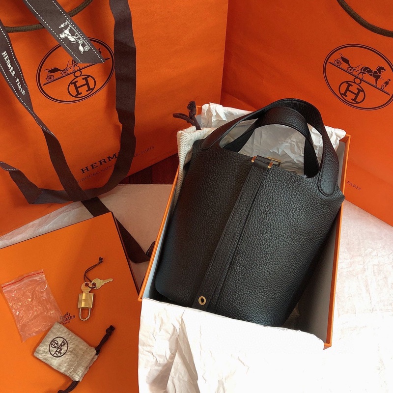 大全配🈶️購證❤️愛馬仕 #黑金 #菜籃子 18cm #picotin #hermes-3