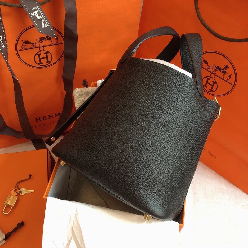 大全配🈶️購證❤️愛馬仕 #黑金 #菜籃子 18cm #picotin #hermes-5