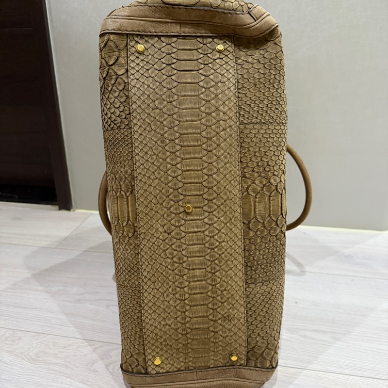 GUCCI Python Large GG Running Tote - Brown-4
