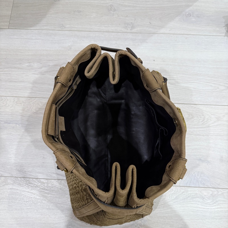 GUCCI Python Large GG Running Tote - Brown-5