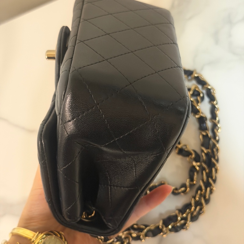 芯片款🌟全新大全配🈶️購證❤️ 香奈兒 #黑金 #經典 #方胖子 #CF 17公分-8