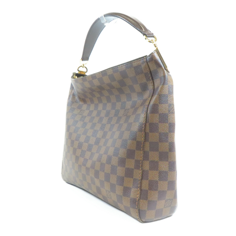 LOUIS VUITTON Damier Portobello PM金扣手挽袋-2