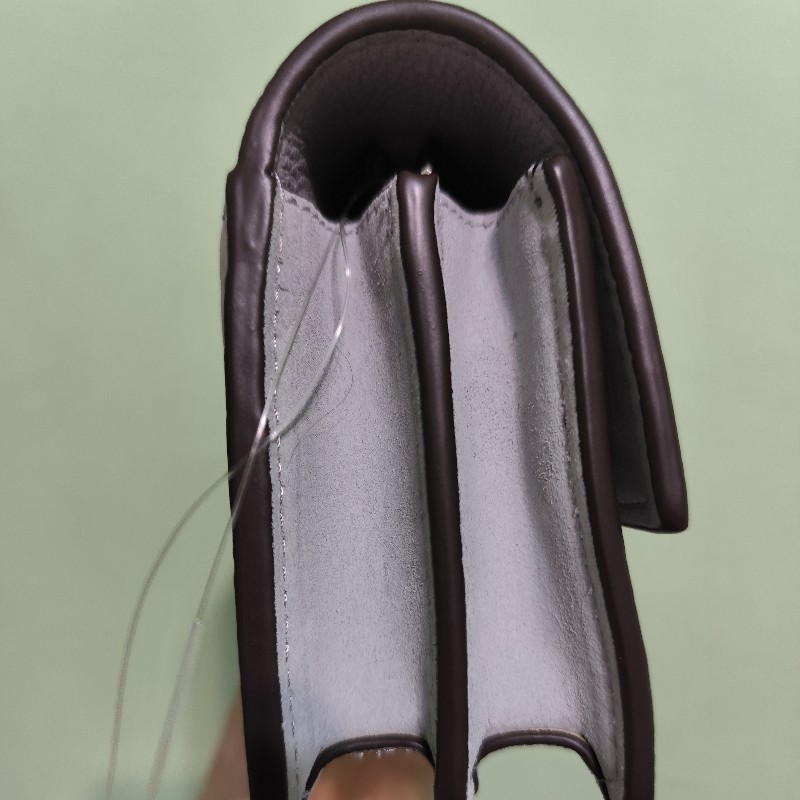 TB Toryburch MILLER 專櫃款 可拆帶皮革手拿/斜背包(淺灰)小款 全新-13